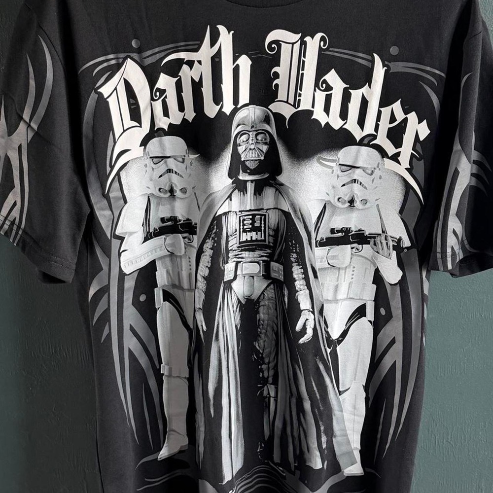 Star Wars X Mad Engine Darth Vader Stormtrooper Graphic T-Shirt / Men's Large